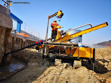 Rig Pengeboran Hidraulik Kedalaman Lubang 130m / Rig Bor Terpasang Crawler