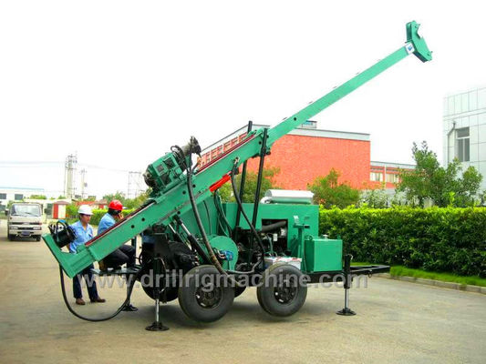Rig Bor Inti Permukaan Mineral Hidraulik / Penyewaan Rig Bor Crawler HQ 160m